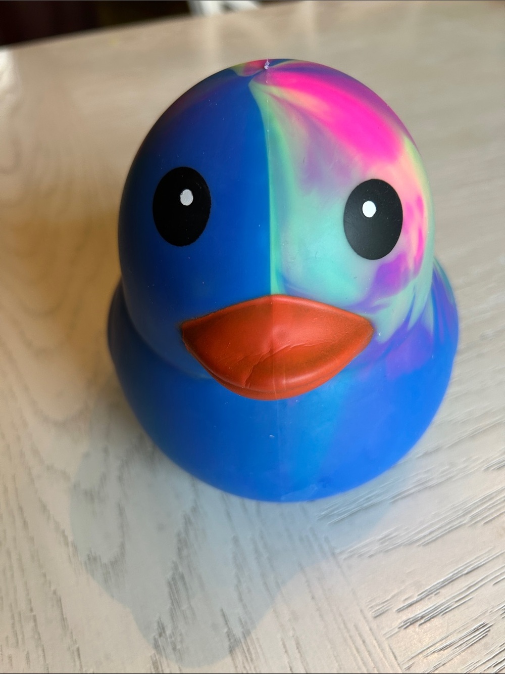Squeeezy squeeze squishy tie-dye duck